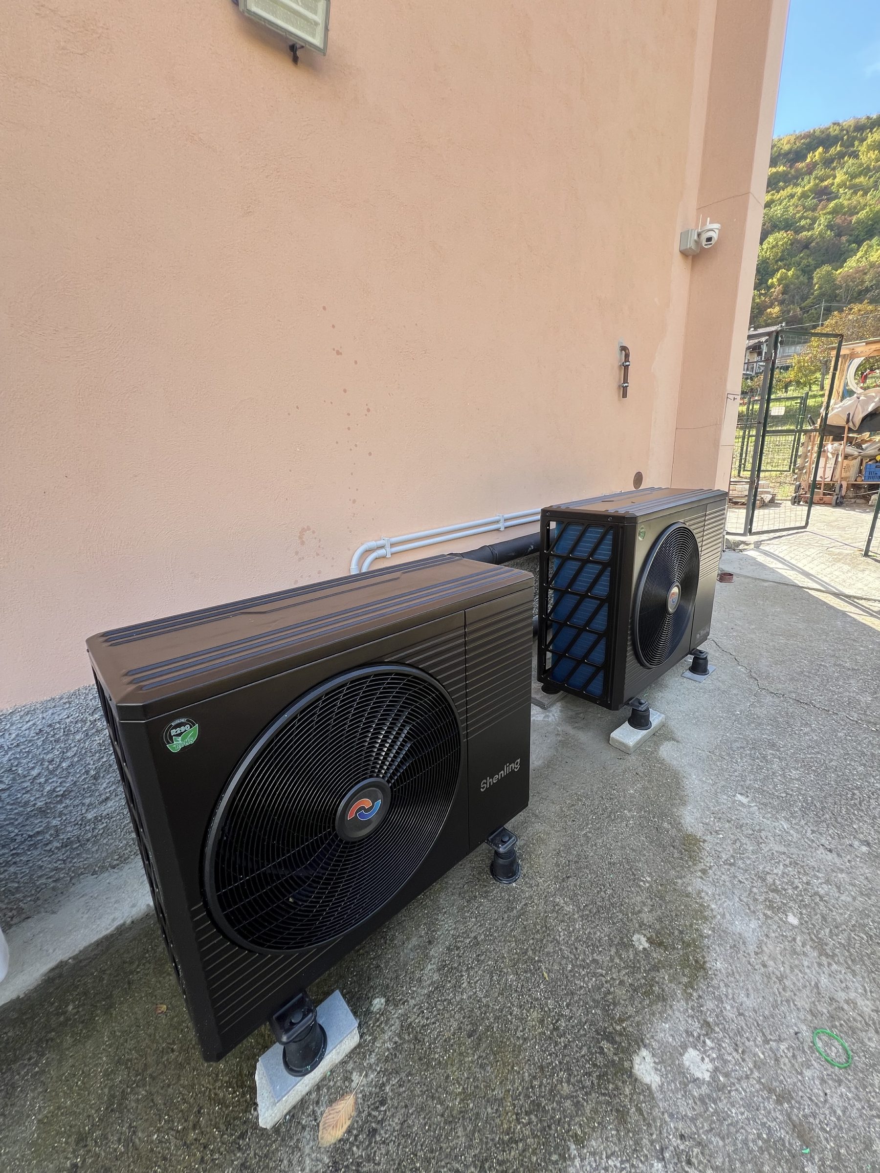 Pompe di calore installate all'esterno